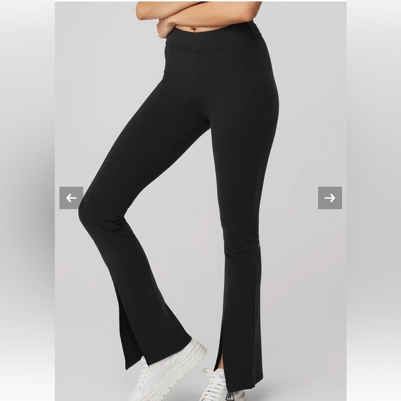 ALO airbrush split leggings in black - Picture 1 of 2